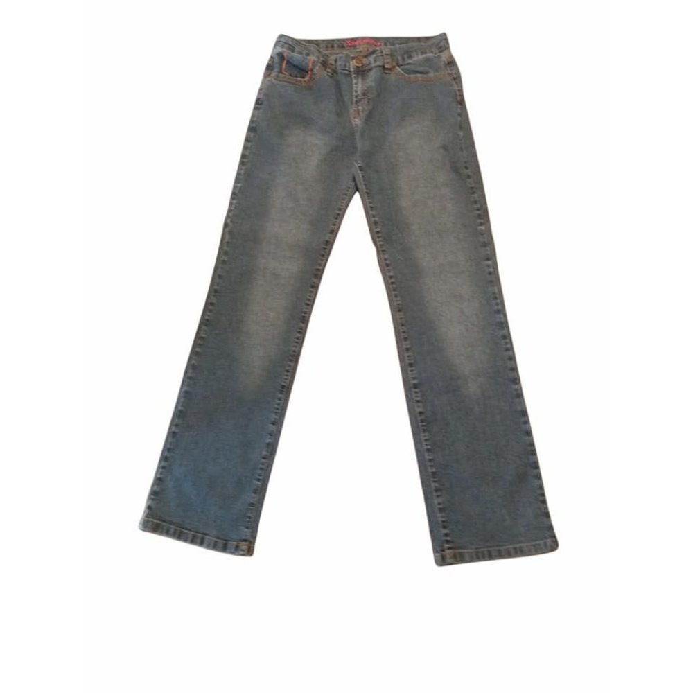 Women's SEMIJEANS HIGH RISE MEDIUM WASH BLUE JEANS SIZE 14